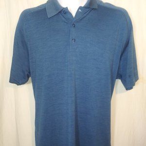 Lululemon Metal Vent Tech Teal Heathered Polo Shirt Men's Size XL